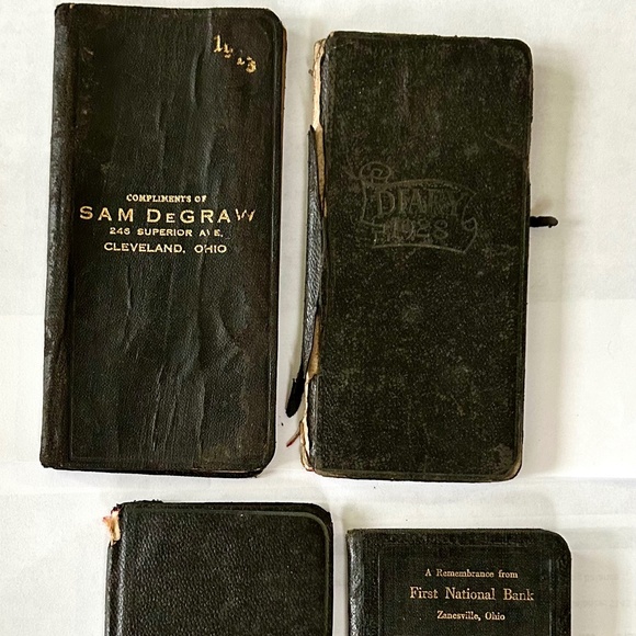 Lot of 4 Vintage Pocket Diaries Datebook Calendar 1913 - 1928 Handwritten Diary - Picture 1 of 14